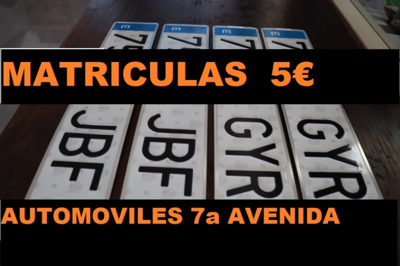 A PRECIOS ANTICRISIS MATRICULAS EN ALMENDRALEJO TURISMOS, FURGONETAS Y REMOLQUES  PARA TODOS LOS VEHICULOS