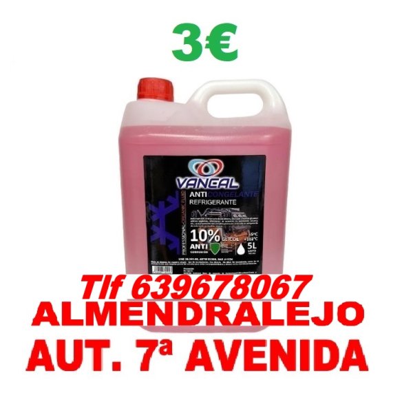 ANTICONGELANTE  VANCAL AL 10 % 5 LITROS  REFRIGERANTE  2.0 TDI DE 140 CV Y 6 VELOCIDADES